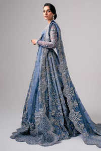 Robe de mariée maxi en dentelle et organza, style indien moderne, tenue de mariage pour femme, coupe confortable, coutures de qualité supérieure - Product Image 6