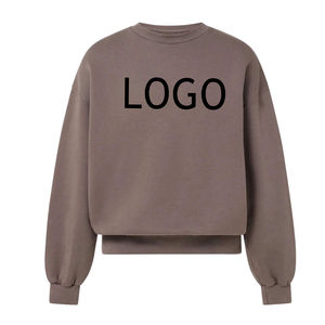 Oversized Sweatshirts Men Long Sleeves Cotton Plain Hoodies Pullover Sweatshirt Sweatshirt Men with puff printing logo unisex - Product Image 1
