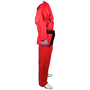 Venta Directa de Fábrica, Uniforme de Judo Rojo Aprobado, Trajes para Mujer Adulta, 100% Algodón Transpirable, Artes Marciales - Product Image 1