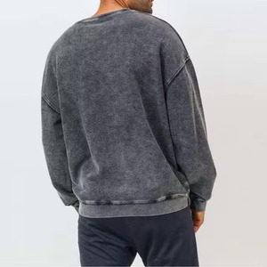 Sudaderas de Otoño para Hombre, Estilo Vintage, 100% Algodón, Cuello Redondo, Lavado Ácido, Ecológicas, con Logotipo Personalizado, de Alta Calidad - Product Image 3
