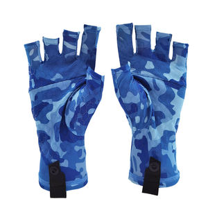 Gants de pêche unisexes personnalisés pour hommes, toutes saisons, imperméables, en maille, sans doigts, protection solaire UV UPF, 2026, avec étiquetage de logo privé - Product Image 2