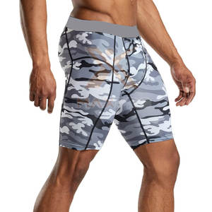 Pantalones Cortos de Compresión para Gimnasio y Entrenamiento, Material Resistente, Estampado de Camuflaje - Product Image 5