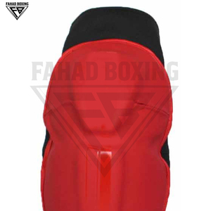 Protège-coudes de boxe en mousse haute densité, rouge et noir, dernière tendance, robustes, réglables, durables, avec sangle sécurisée - Product Image 2