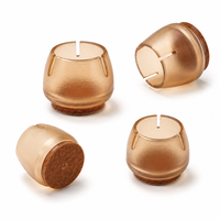 Couvre-pieds de meubles en PVC brun personnalisés, 30 mm, ronds, pour pieds de chaise, pour meubles en bois