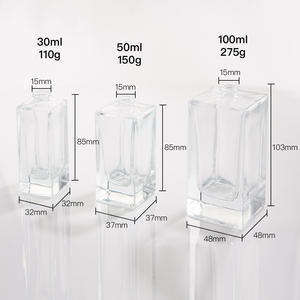 Koku hazır stok Oem boş uzun dikdörtgen 35ml 50ml 100ml kare kapaklı erkek parfümü şişe için - Product Image 3