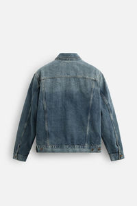 Veste en jean vintage pour homme Up Felt, personnalisée, effet vieilli, en denim délavé, mélange de coton respirant, style décontracté - Product Image 5