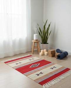 Alfombra Moderna Reversible de Algodón Hecha a Mano con Diseño Floral, Lavable, para Uso en el Hogar y Viajes, Venta al Por Mayor - Product Image 3