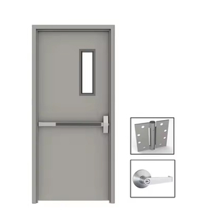 Pintu Baja GI Khusus Tahan Api dengan Panel Visi, Pintu Keamanan Tahan Api 120 Menit untuk Gedung Perkantoran - Product Image 4
