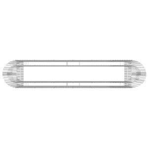 Grand lit de jardin surélevé en gabion en fer galvanisé durable argenté pour aménagements de jardin - Product Image 5