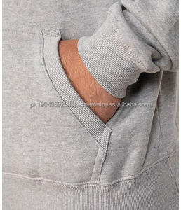 Sweat à capuche pour homme de haute qualité 100% coton Style streetwear Brodé Teint uni en couleurs unies d'hiver Prix de gros - Product Image 4