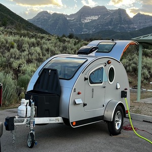 Caravana Plegable Ligera e Impermeable para 4 Personas, Mini Caravana Moderna en Forma de Lágrima con Cocina - Product Image 1