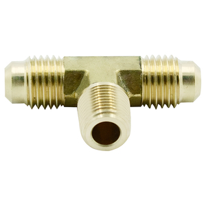 Corrosion <b>Resistant</b> Brass Flare Male Branch Tee Connector for Hydraulic <b>Tube</b> and Pipeline Assembly - Product Image 1