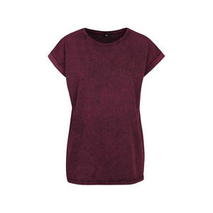 Camiseta de Algodón para Mujer, Estilo Acid Wash, Ecológica, Corte Ajustado, Manga Corta, Alta Calidad, Servicio OEM, Venta al Por Mayor 2026 - Product Image 5