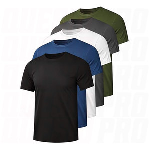 เสื้อยืดออกกำลังกายผ้าตาข่ายสำหรับผู้ชาย แห้งเร็ว ระบายอากาศได้ดี เหมาะสำหรับเล่นกีฬา แขนสั้น ซับเหงื่อ - Product Image 1