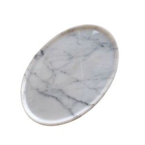 Bandeja de Servir de Mármol Blanco Natural Pulido de Alta Calidad, Diseño Moderno Ecológico, Bandeja Decorativa para Bodas, Directo de Fábrica - Product Image 1