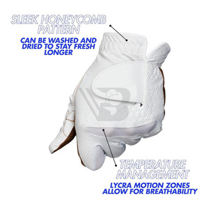 Gants de golf en cuir véritable de style moderne, faits sur mesure, en peau de mouton souple, pour hommes et femmes, pour le sport d'été - Product Image 4