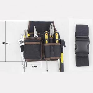 Ceinture porte-outils robuste professionnelle en toile imperméable, sacoche de ceinture pour outils, organiseur de travail avec ceinture réglable - Product Image 2
