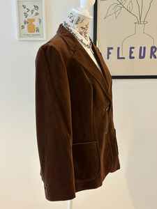 Blazer vintage en velours marron pour femme St Michael, veste classique cintrée - Product Image 2