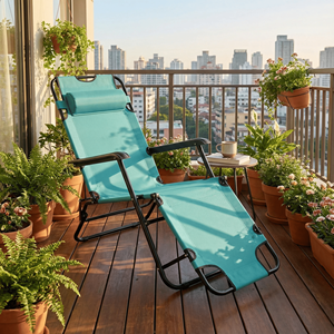 Sedia Reclinabile Portatile 2-in-1, Comoda Sedia Pieghevole da Esterno con Design Allungato - Product Image 1