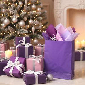 Carta Velina Viola 14x10 Pollici, 330 Fogli, Carta da Regalo in 6 Colori, Set per Decorazioni Fai-da-Te per Matrimoni, Compleanni, Natale - Product Image 2