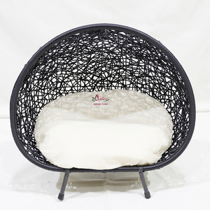 Casa para Mascotas Ecológica de Mimbre Sintético con Estructura de Hierro, Hecha a Mano, para Almacenamiento y Decoración, para Mascotas de Raza Mediana, Uso Interior en Todas las Estaciones - Product Image 6
