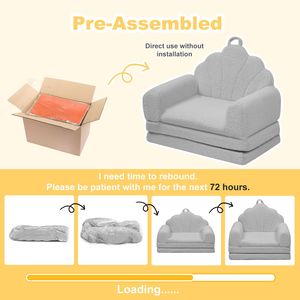 Divano Letto per Cani a Forma di Conchiglia 2-in-1, Cuccia per Animali Domestici con Rivestimento Lavabile in Lavatrice, Colori Eleganti 22.8''x18.8''x15.7'' - Product Image 5