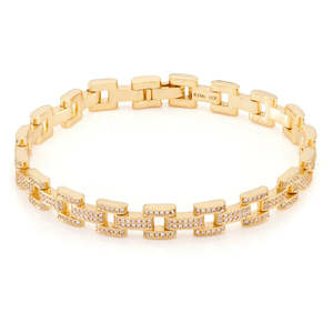 Bracelet carré en or avec diamant moissanite de haute qualité pour hommes - Product Image 1