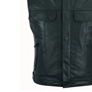 Gilet en cuir personnalisé pour moto, veste sans manches pour motard, gilet à patchs personnalisés, fabrication OEM ODM, vente en gros - Product Image 6