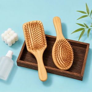 Sustainable Bamboo Paddle Hair <b>Brush</b> Wooden Hair Detangling <b>Brush</b> for Women Men Salon Home Hair Care OEM - Product Image 6