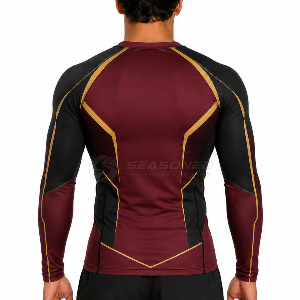 Unique Latest Design MMA Rash Guard Long Sleeves Spandex Polyester Made ...