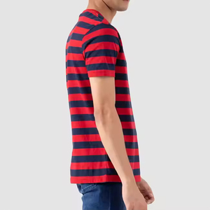 T-shirts pour hommes en gros, manches courtes, coton original doux, service OEM, 100% coton - Product Image 3
