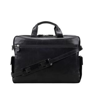 Maletín de Cuero Negro de Calidad de Exportación, Hecho a Mano, Estructurado, Profesional, para Trabajo, Proveedor Directo de Fábrica OEM - Product Image 4