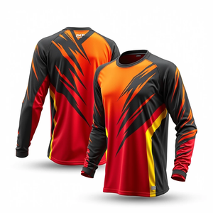 Maillot de cyclisme pour vélo, motocross, manches longues, respirant, coupe-vent, séchage rapide, spandex/coton, automne, extérieur, chemise de motocross - Product Image 1