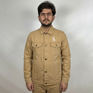 Veste en jean personnalisée en gros, respirante, tendance, style streetwear, service OEM, veste en jean unie teinte pour homme - Product Image 1