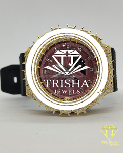 High End Custom Thorn Bezel VVS Moissanite <b>Diamond</b> <b>Watch</b> 925 Sterling Silver Luxury <b>Watch</b> For Men And Women - Product Image 2