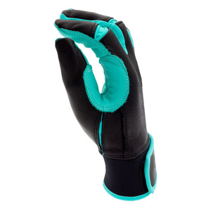 Baseball Batting Gloves Teal Black <b>Leather</b> Ventilated Grip Support Adjustable <b>Wrist</b> <b>Cuff</b> Sports OEM Factory Bulk - Product Image 6