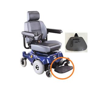 Original HS2800 footplate Footrest assembly with <b>bracket</b> CTM powerchair Replacement Footrest Kit Hanger Steel Adjustable parts - Product Image 1