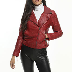 Chaquetas de cuero PU personalizadas para mujer, estilo más popular, chaquetas de cuero para mujer para uso en exteriores. - Product Image 4