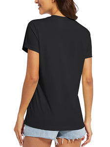 Camiseta Corta Informal de Verano con Cuello Redondo y Corte Ajustado, Personalizable con Logotipo, para Mujer - Product Image 3