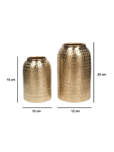 Vase de table élégant et moderne avec poignée, finition dorée, pichet décoratif, hauteur 34 cm - Product Image 1