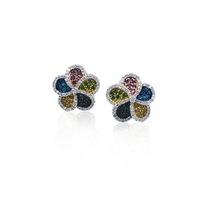 2.20 Cttw Brown Diamond <b>Stud</b> <b>Earrings</b> 925 Sterling <b>Silver</b>, Round Cut Natural Diamond <b>Earrings</b> for Women, Push Back - Product Image 2