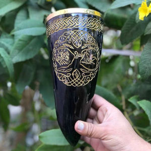 Soporte para Cuerno Vikingo de Diseño Natural con Logotipo Personalizado, Hecho a Mano, Decoración Feng Shui de Alta Calidad - Product Image 6