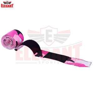 Vendas de Protección para Muñecas para Entrenamiento de Artes Marciales y Fitness para Mujeres, con Logotipo Personalizado, Color Rosa Claro, de Algodón Elástico, para Boxeo - Product Image 6