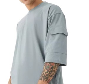 Ensemble short et t-shirt respirant à manches courtes, nouveau design pour homme, logo personnalisable, 100% coton, style streetwear été. - Product Image 3