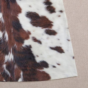 Jupe courte en fausse fourrure pour femme, style décontracté, imprimé animal, taille normale, à porter toute l'année - Product Image 4