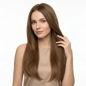 ผมแท้แบบเรมี่ 100% ชนิดตรง สีน้ำตาล เนื้อผมตรงธรรมชาติ สามารถปรับแต่งได้ - Product Image 4