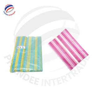 Durable HDPE en relieve Diecut rayado huecograbado impreso bolsas de compras de plástico personalizable precio competitivo ropa de supermercado - Product Image 3