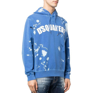 Vente en gros de sweats à capuche vintage pour hommes, en coton lourd, en molleton français, surdimensionnés, avec impression 3D et tie-dye pour l'hiver - Product Image 2