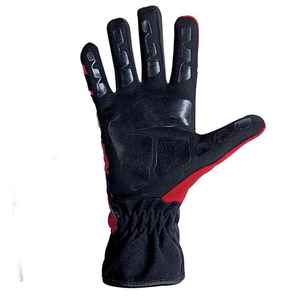 <b>Full</b> Finger Racing Gloves Red Black PU Material Non <b>Slip</b> Outdoor Motocross Unisex Drawstring Closure - Product Image 4