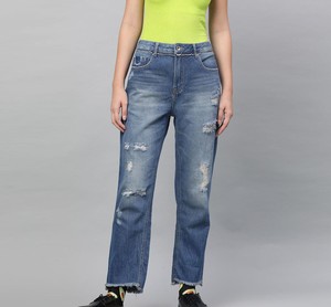 Jeans OEM para Mujer, Corte Mom Fit, Pantalones de Mezclilla de Algodón Suave, Estilo Retro Urbano para Boutique de Moda, Bajo MOQ - Product Image 5